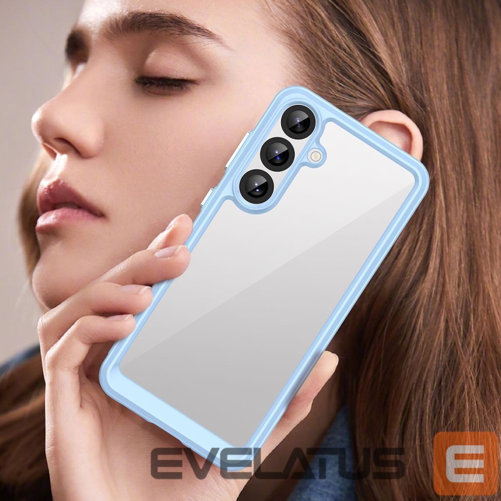 Aizmugurējais vāciņš Hurtel Outer Space Case for Samsung Galaxy A36 Cover with Flexible Frame - Blue