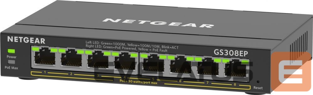 Tīkla iekārtas Netatmo NETGEAR 8PT GE Plus Switch W/POE+
