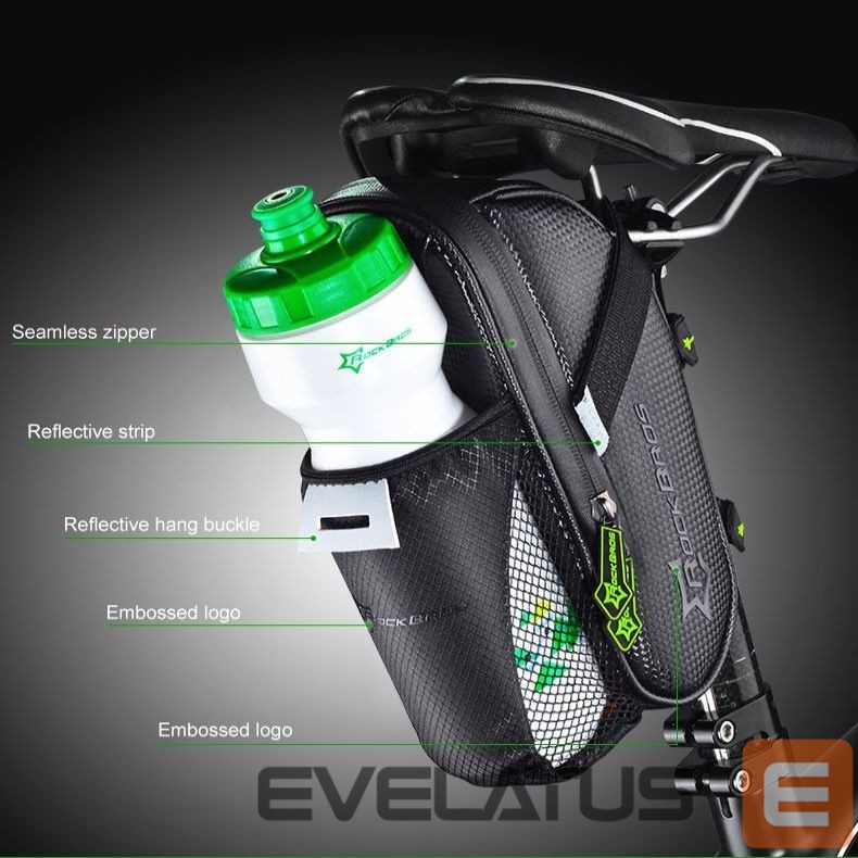 Piederums velosipēdiem Rockbros Rockbros C7-1 waterproof bicycle bag with saddle mounting 1.5l - black