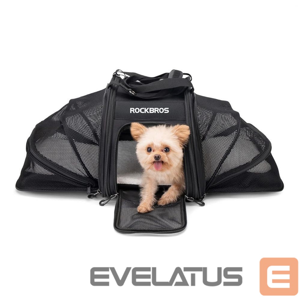 Piederums velosipēdiem Rockbros Rockbros 30140028001 transport bicycle bag for cats and dogs - black