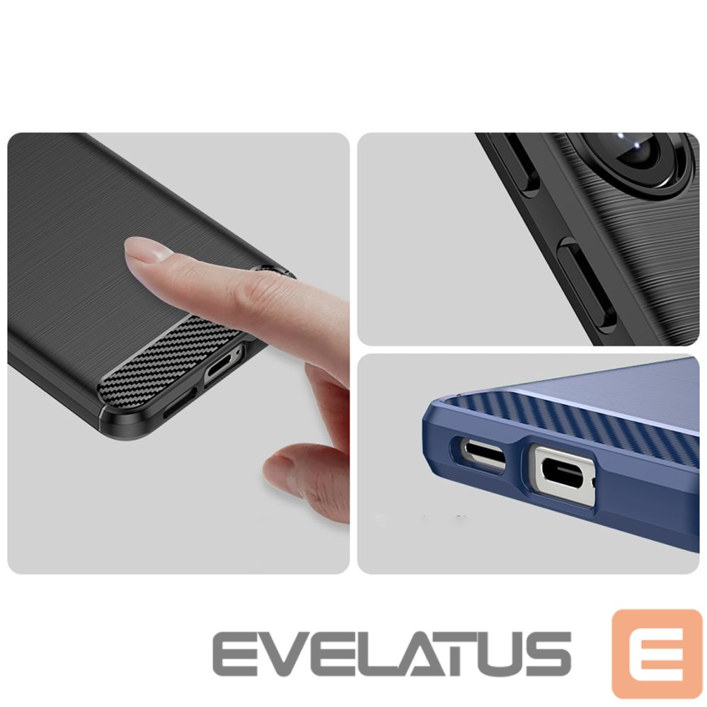 Aizmugurējais vāciņš Hurtel Carbon Case for Samsung Galaxy S25 Edge - Black