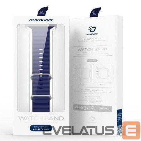 Siksniņa Dux Ducis Strap Watch Strap 8 / 7 / 6 / 5 / 4 / 3 / 2 / SE (45 / 44 / 42mm) Silicone Band Bracelet Navy Blue