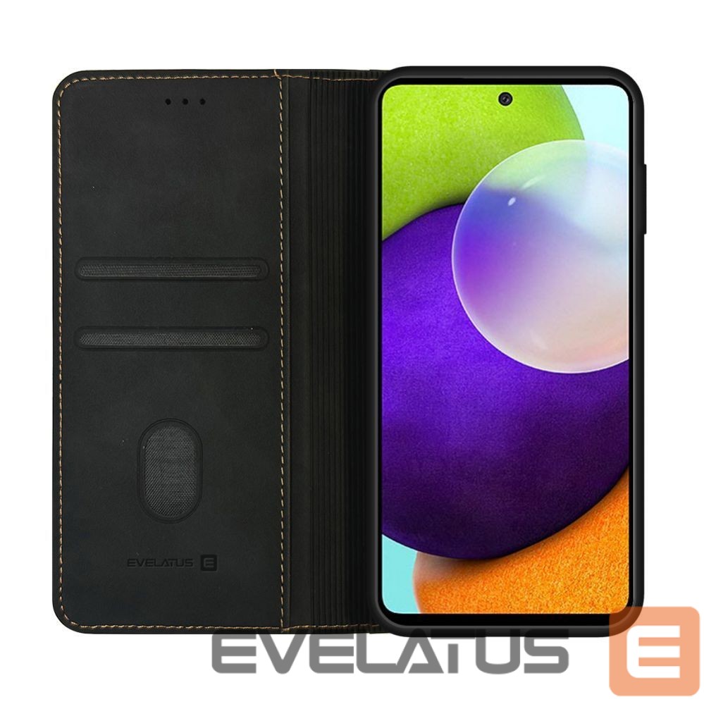 Atveramie maciņi Evelatus Samsung Galaxy A52 Book Case Folio Black