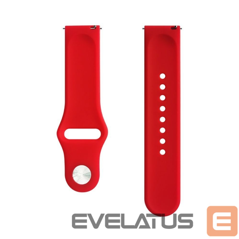 Siksniņa Evelatus Evelatus Watch 20mm Silicone Loop Watch Straps (130mm M/L) Red