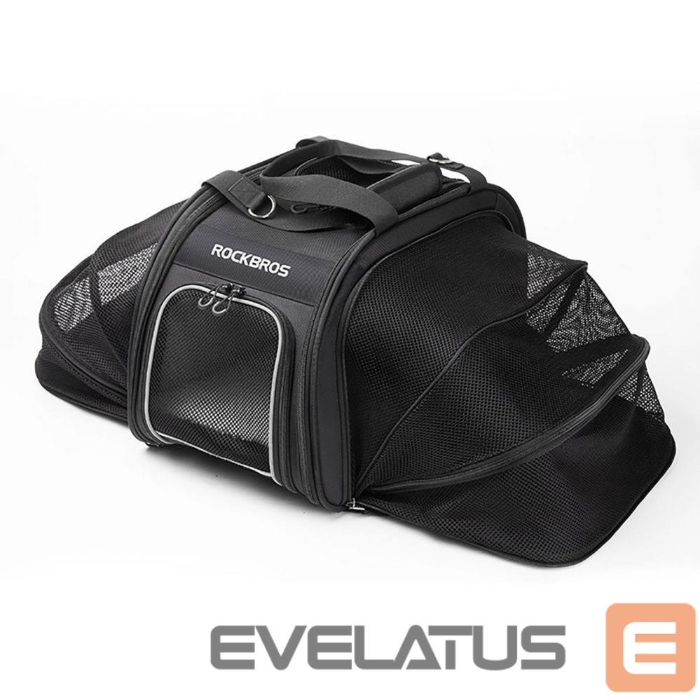 Piederums velosipēdiem Rockbros Rockbros 30140028001 transport bicycle bag for cats and dogs - black