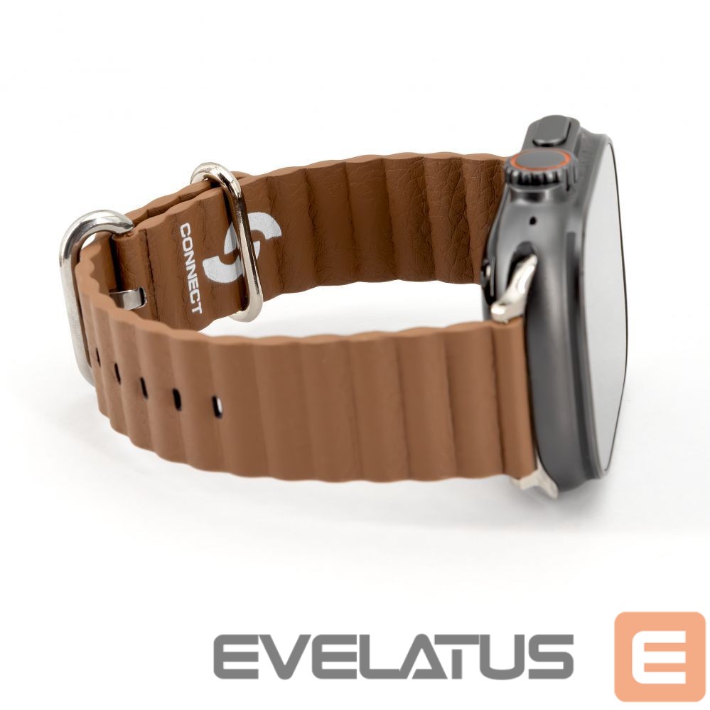 Siksniņa Connect Watch 42/44/45mm Marine leather Watch Strap Brown