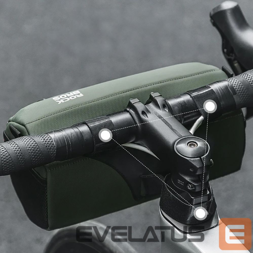 Piederums velosipēdiem Rockbros Rockbros 30110054001 bicycle handlebar bag 2.2 l - green
