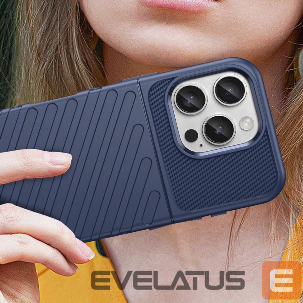 Aizmugurējais vāciņš Hurtel Thunder Case for iPhone 16e Silicone Armored Cover - Blue