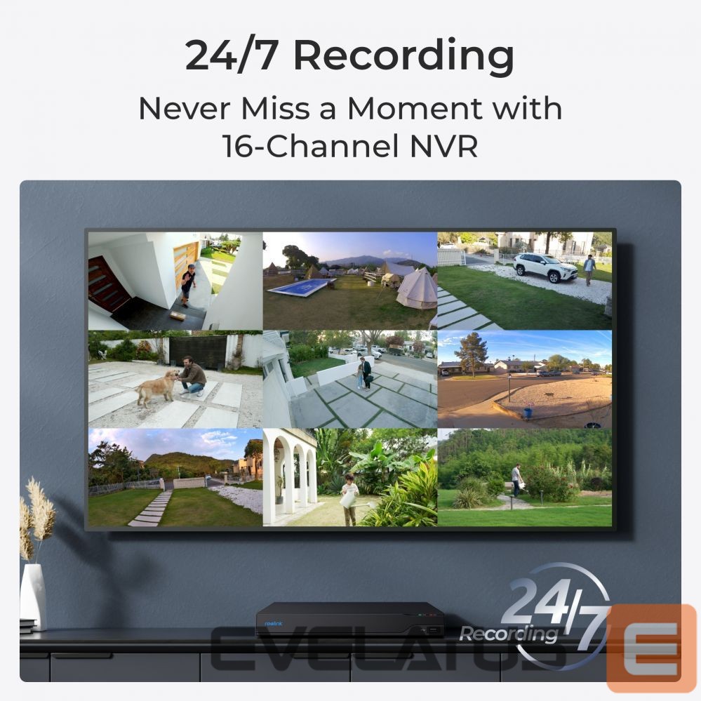 Web kamera Reolink NVS16 16-Channel PoE NVR for 24/7 Continuous Recording |