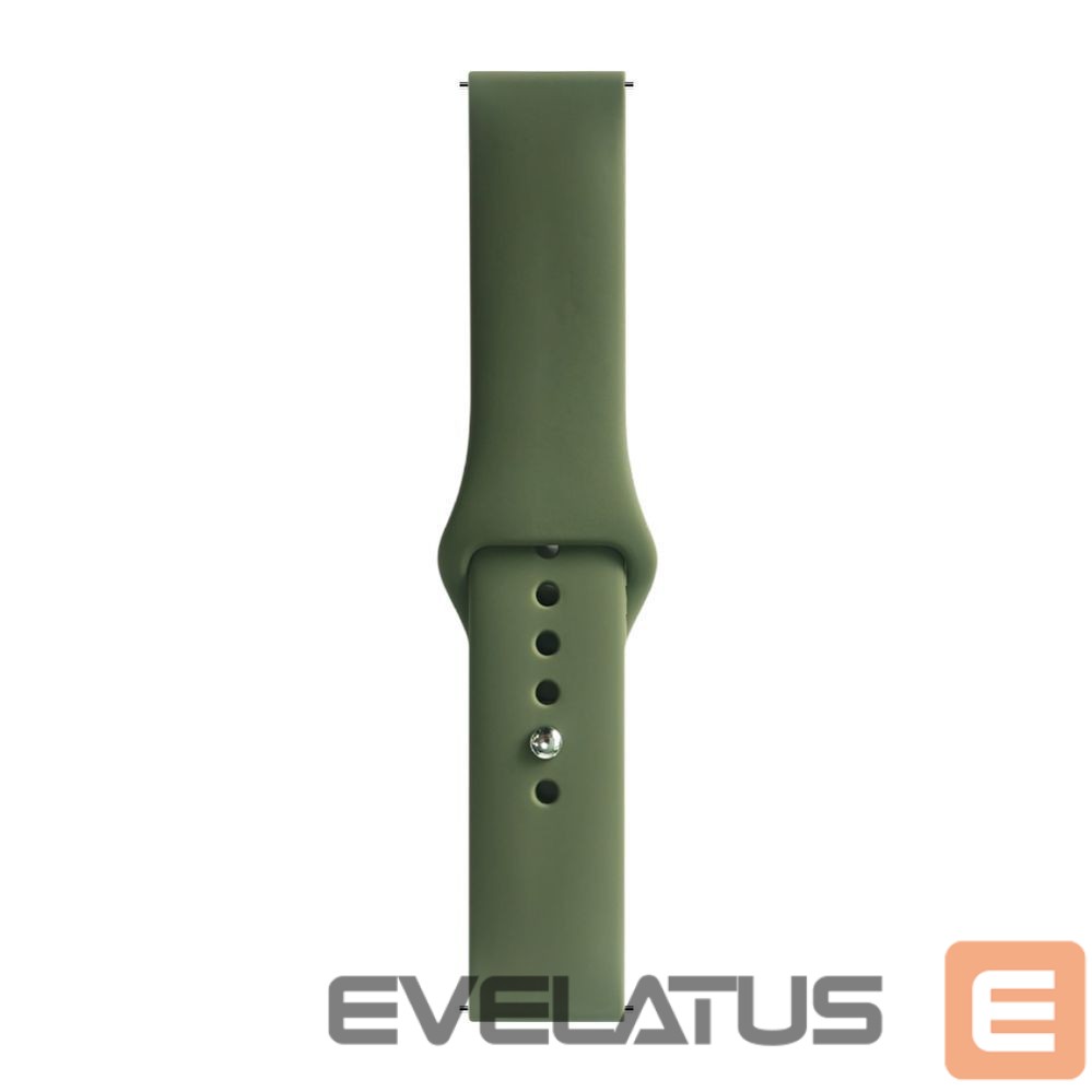 Siksniņa Evelatus Evelatus 20mm Silicone Loop Watch Straps (S/M 110mm) Olive