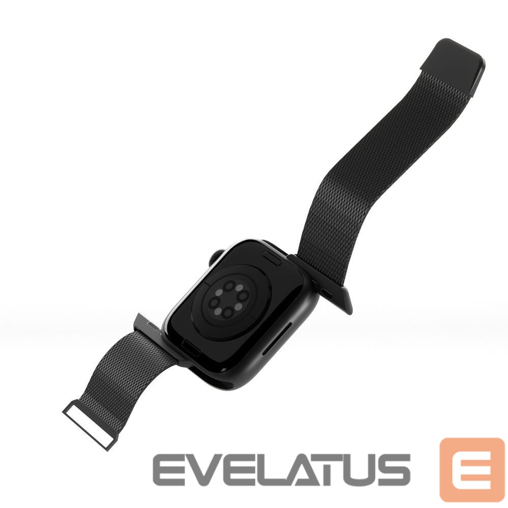 Siksniņa Puro Puro Milanese Stainless Steel Apple Watch Band 38/40/41mm - Black