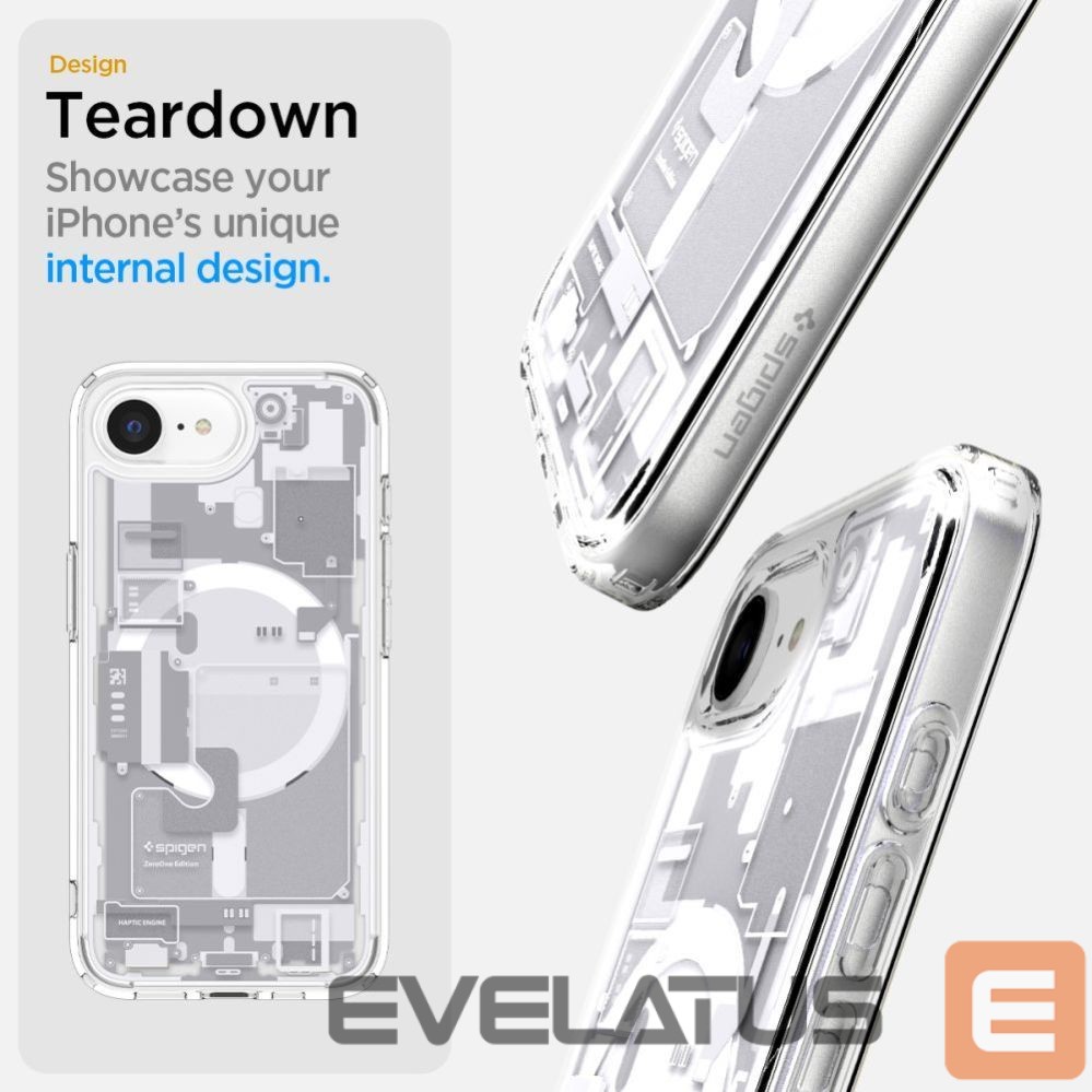 Aizmugurējais vāciņš Spigen Spigen Ultra Hybrid MagSafe Case for iPhone 16e Zero One - White