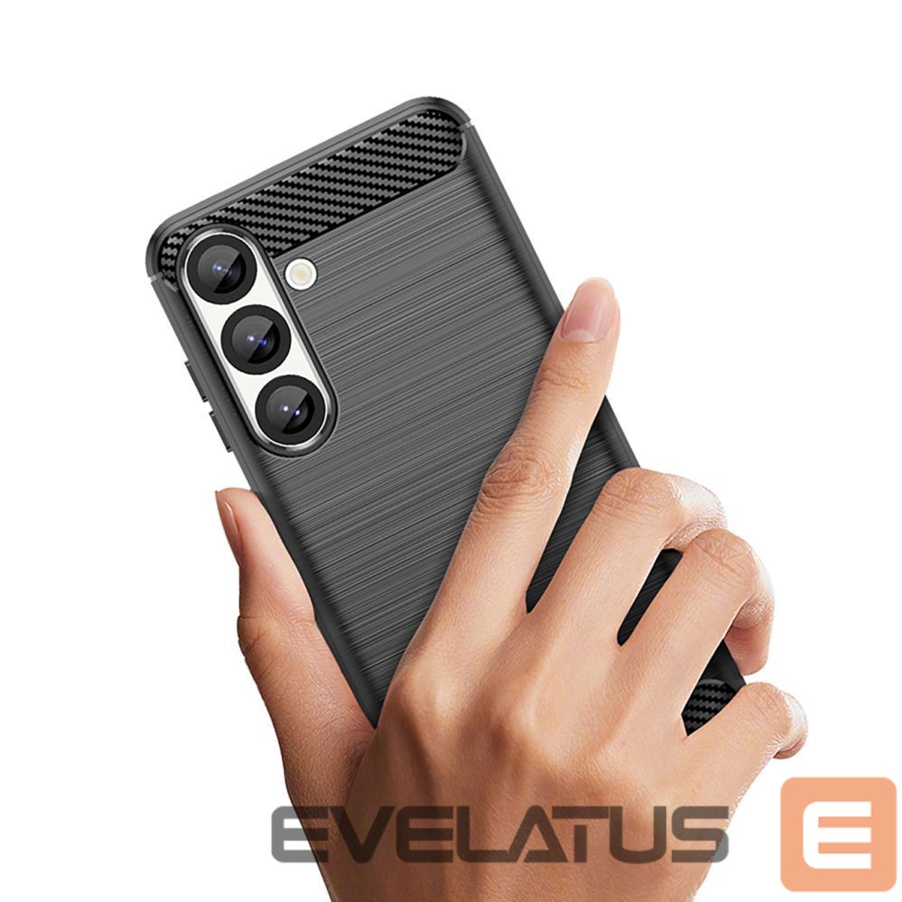 Aizmugurējais vāciņš Hurtel Carbon Case for Samsung Galaxy S25 Edge - Black