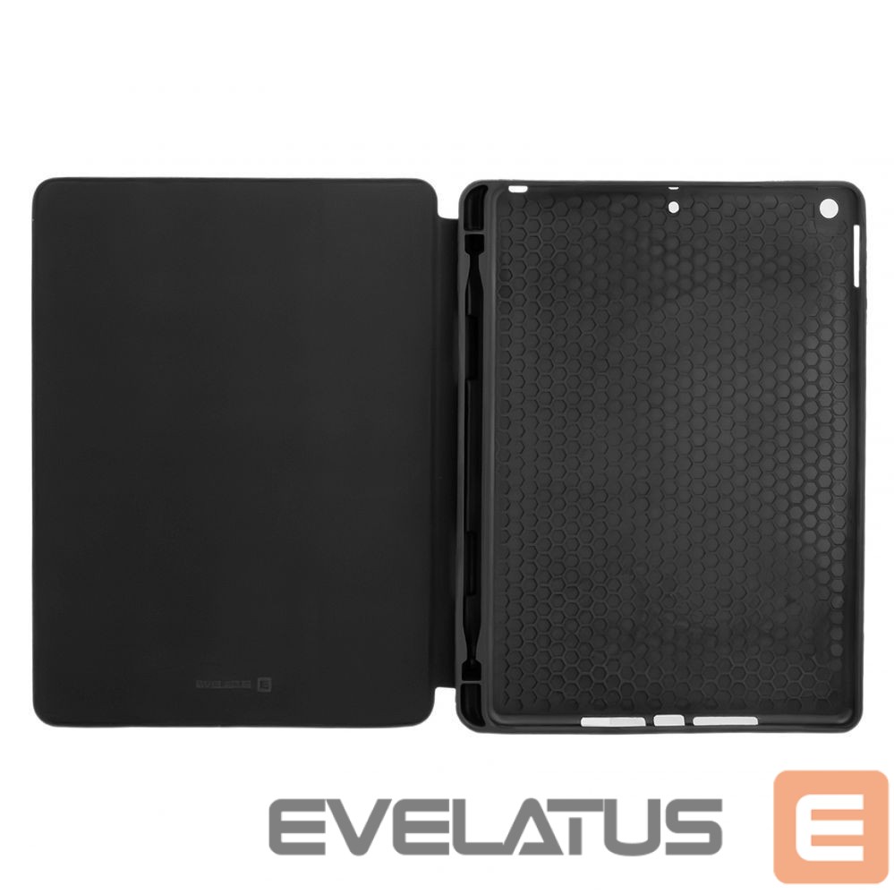 Maciņš grāmata Evelatus iPad 10.2 Tablet case with imitate microfiber inside Black