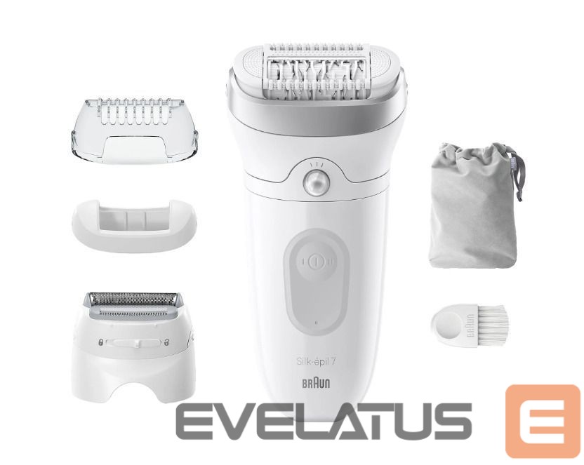 Epilators Braun Epilator | SE7-041 Silk épil 7 | Number of power levels 2 | Wet & Dry | White/Silver