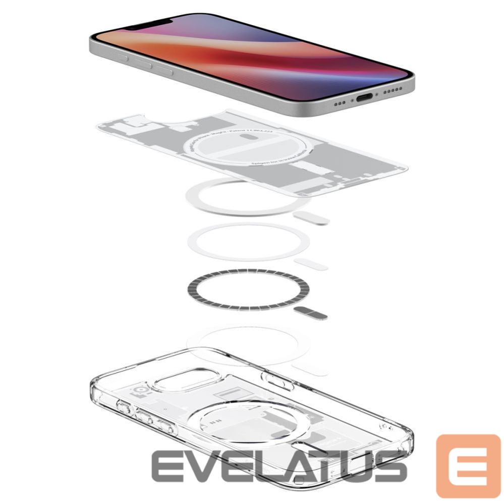 Aizmugurējais vāciņš Spigen Spigen Ultra Hybrid MagSafe Case for iPhone 16e Zero One - White