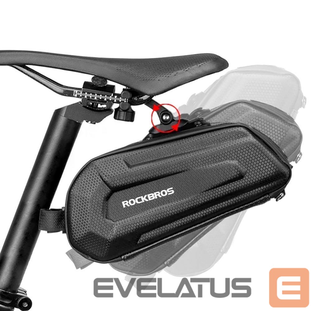 Piederums velosipēdiem Rockbros Rockbros B69 bicycle saddle bag 1.8l with easy release system - black