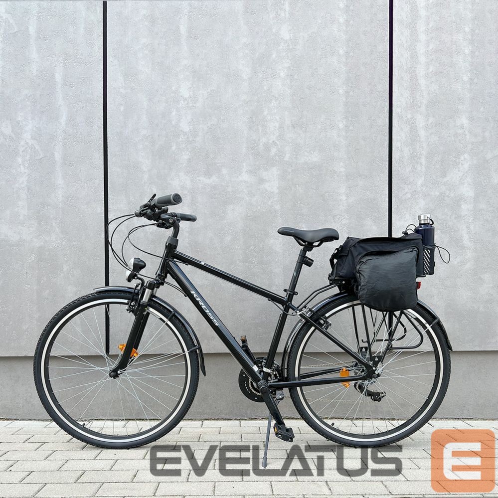 Piederums velosipēdiem Wozinsky Wozinsky Bike Pannier Rack Bag with Shoulder Strap 9L (Rain Cover Included) Black (WBB22BK)