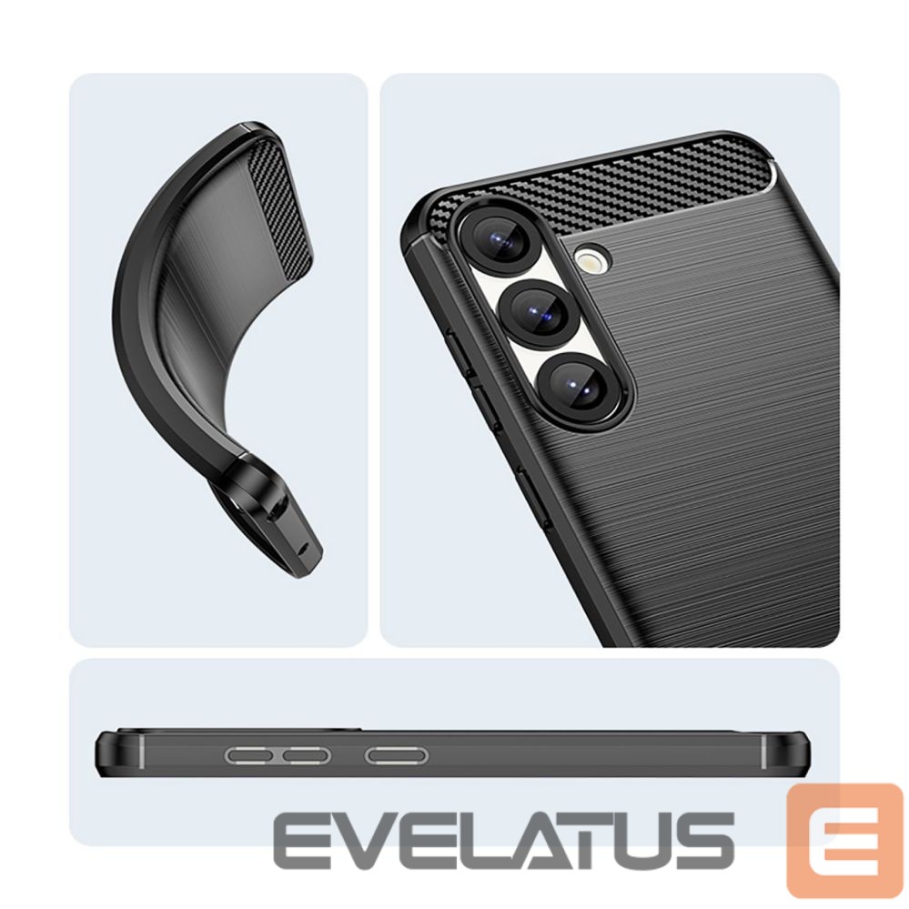 Aizmugurējais vāciņš Hurtel Carbon Case for Samsung Galaxy S25 Edge - Black