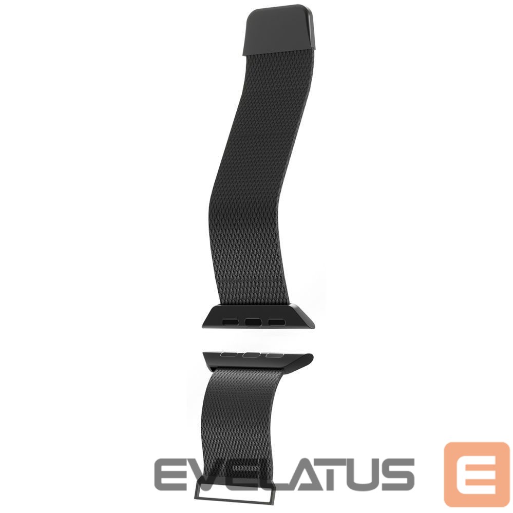 Siksniņa Puro Puro Milanese Stainless Steel Apple Watch Band 38/40/41mm - Black