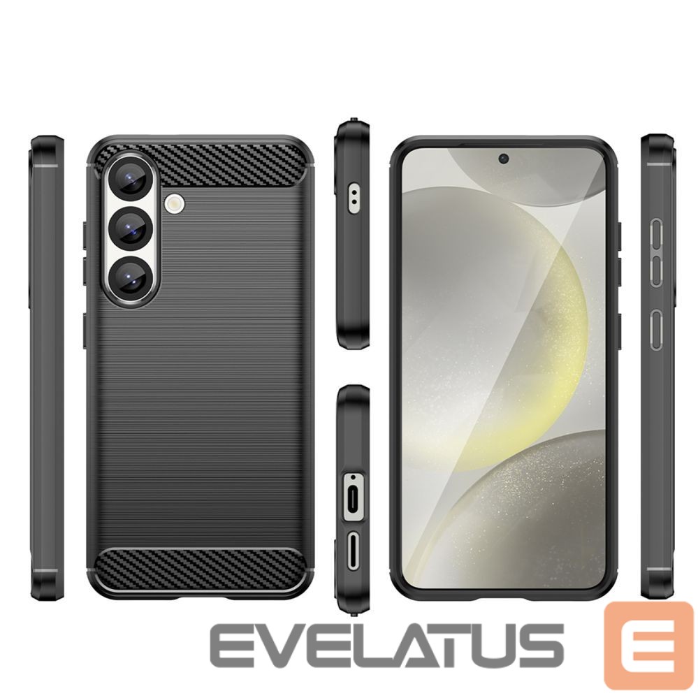 Aizmugurējais vāciņš Hurtel Carbon Case for Samsung Galaxy S25 Edge - Black