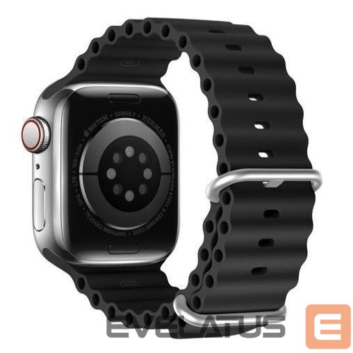 Siksniņa Dux Ducis Strap Watch Strap 8 / 7 / 6 / 5 / 4 / 3 / 2 / SE (41 / 40 / 38mm) Silicone Band Bracelet Black