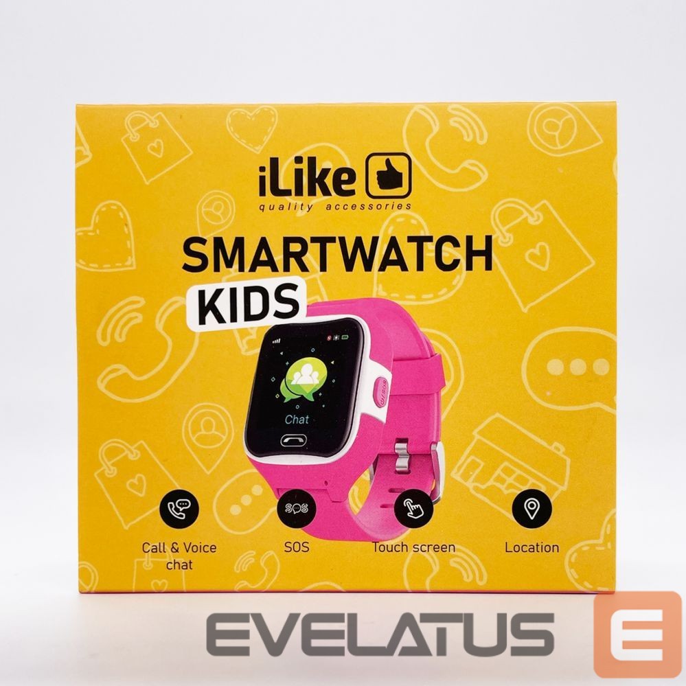 Viedpulksteni iLike Kids GPS Watch IWH01PK Pink