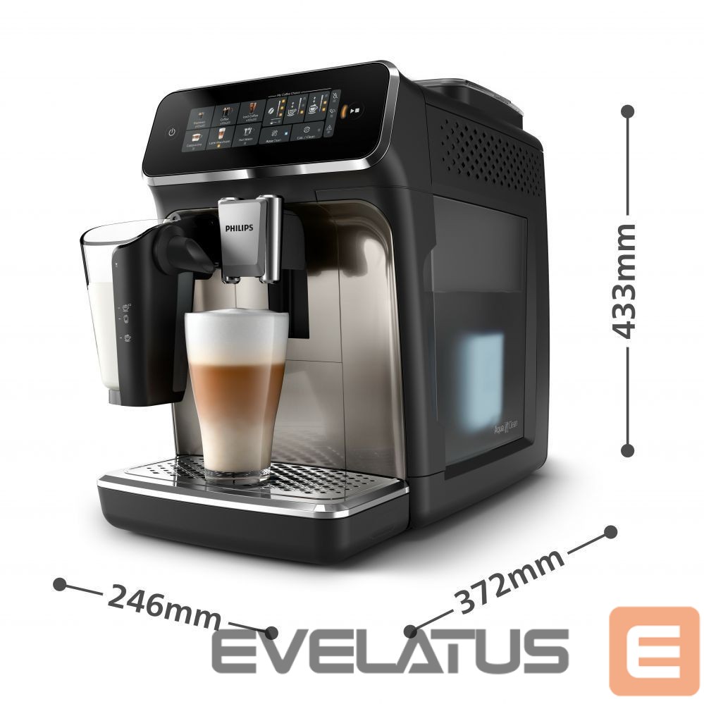 Cita mazā sadzīves tehnika Philips Espresso Coffee Maker | EP3347/90 | Pump pressure 15 bar | Built-in milk frother | Fully automatic | 1500 W | Black