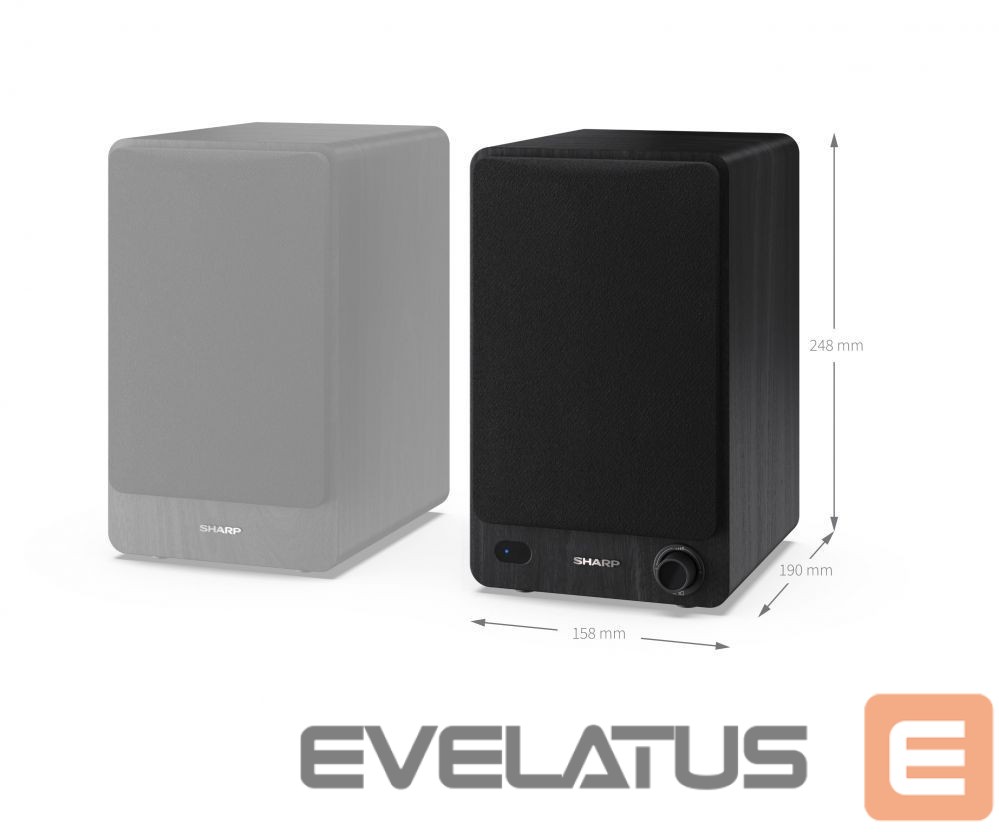 Skaļruņi Sharp CP-SS30 Bookshelf Speakers, Black