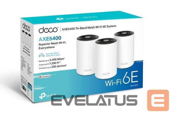Rūteris TP-Link WRL MESH ROUTER 5400MBPS/DECO XE75(3-PACK)