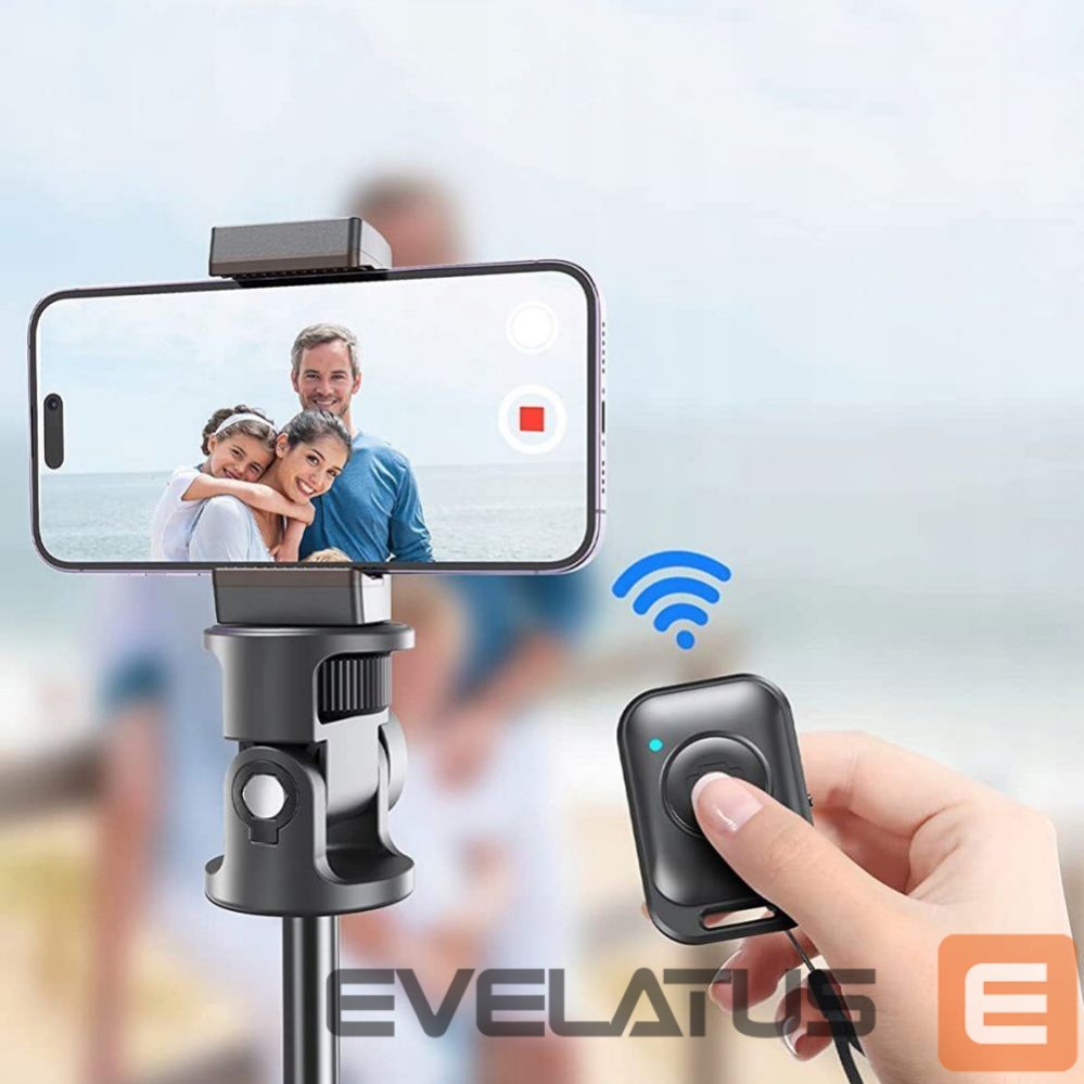 Foto un video aksesuārs Tech-Protect Tech-Protect L03S Bluetooth selfie stick with remote control, tripod up to 148cm and head 180 - black