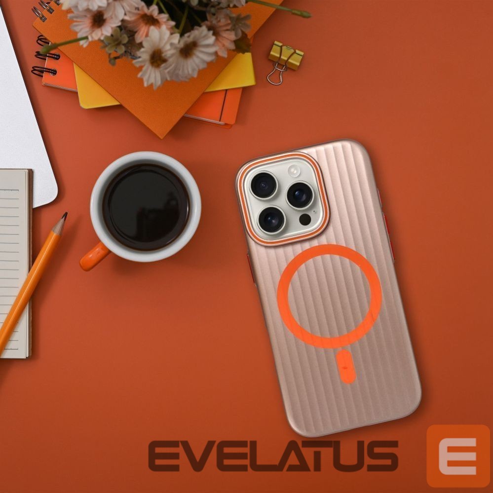 Aizmugurējais vāciņš OEM - Case for iPhone 15 PRO MAX Simply compatible with MagSafe titanium desert