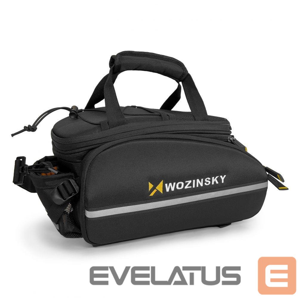Piederums velosipēdiem Wozinsky Wozinsky large bike rack bag 35l + rain cover black (WBB19BK)