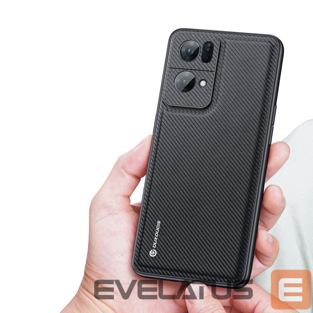 Aizmugurējais vāciņš Dux Ducis Dux Ducis Fino case cover covered with nylon material Oppo Reno7 Pro 5G black