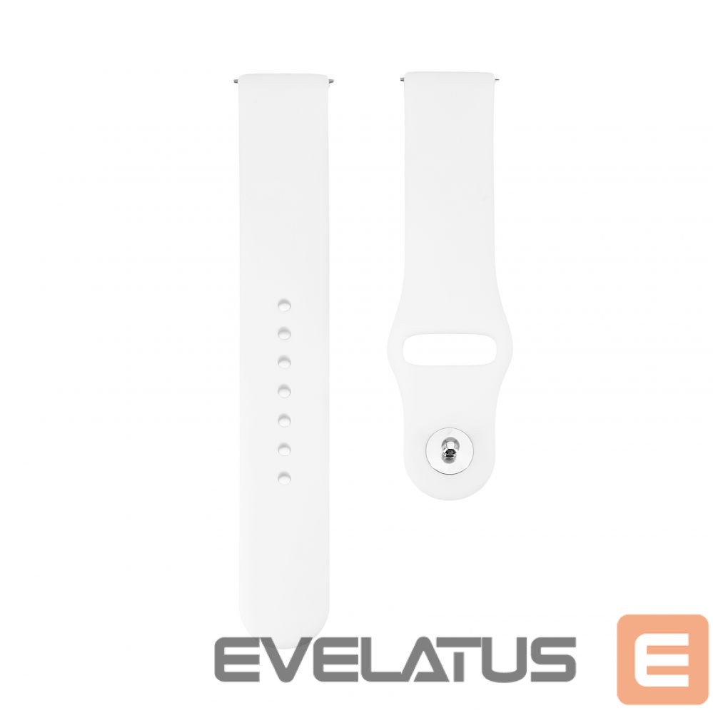 Siksniņa Connect 22mm Silicone Loop Watch Strap (S/M 110mm) White