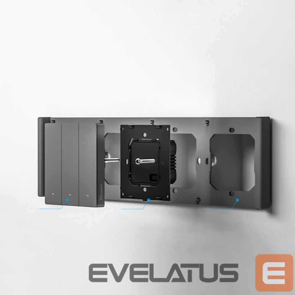 Viedierīce Sonoff Sonoff Quadruple Mounting Frame for Installing M5-80 Wall Switches