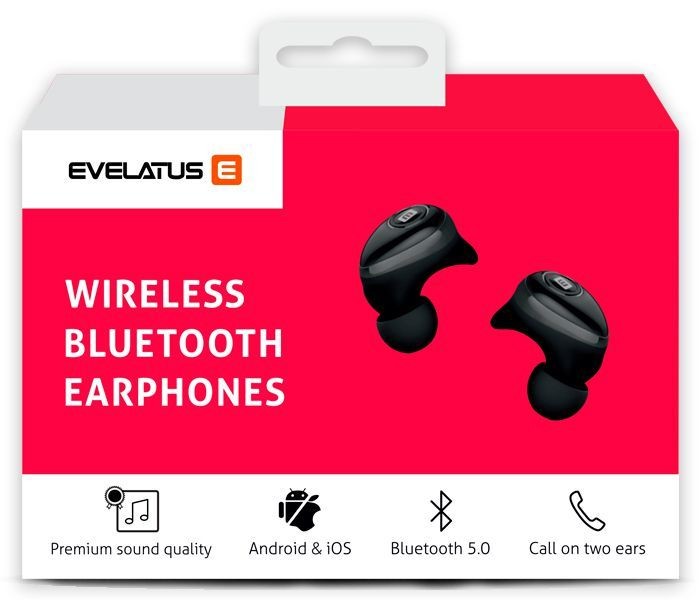 Bezvadu austiņas Evelatus - Wireless Earphones EBE01 Black