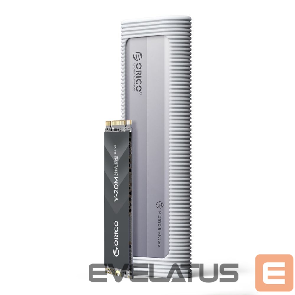Cita datorprece Orico Orico AXM2F M.2 SATA SSD USB-C 3.2 Disk Case - Gray