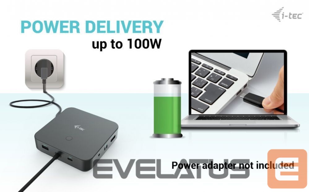 Datortehnikas aksesuāri I-TEC I-TEC USB-C HDMI Dual DP Docking Station