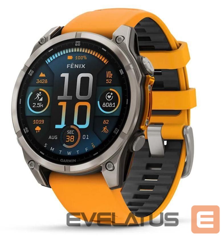 Smart watches Garmin SMARTWATCH FENIX 8 SAPPHIRE/ORANGE 51mm 010-02905-11