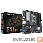Pamatplate Intel procesorsiem Gigabyte  Mainboard||Intel B760 Express|LGA1700|Micro-ATX|Memory DDR4|Memory slots 4|2xPCI-Express 3.0 1x|1xPCI-Express 4.0 16x|2xM.2|1x15pin D-sub|1xHDMI|1xDisplayPort|6xUSB 2.0|5xUSB 3.2|1xUSB-C|1xPS/2|1xRJ45|3xAudio port|B760MD3HPDDR4 