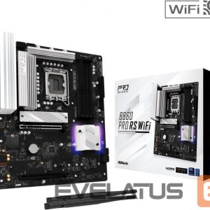 Pamatplate Intel procesorsiem Asrock  Mainboard||Memory DDR5|Memory slots 4|1xPCI-Express 4.0 16x|1xPCI-Express 5.0 16x|1xM.2|1xHDMI|1xDisplayPort|1xAudio-In|1xAudio-Out|1xMicrophone|2xUSB 2.0|6xUSB 3.2|1xUSB-C|1xRJ45|B860PRORSWIFI 