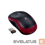 Datora pele Logitech  MOUSE USB OPTICAL WRL M185/RED 910-002237 