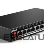 Nevadāms centrmezgls DAHUA  Switch||Desktop/pedestal|8x10Base-T / 100Base-TX|PoE ports 4|60 Watts|SF1008LP 