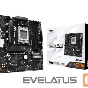 Pamatplate AMD procesorsiem Asrock  Mainboard||AMD A620A|SAM5|Micro-ATX|Memory DDR5|Memory slots 4|A620AMPRO-A 