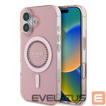 Cits mobilo telefonu aksesuārs Guess  Guess IML Rhinestones MagSafe iPhone 16 Case - Pink 