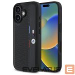 Cits mobilo telefonu aksesuārs BMW  BMW M Perforated Tricolor Detail Line iPhone 16 Case - Black 
