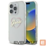 Cits mobilo telefonu aksesuārs Guess  Guess IML Heart Case for iPhone 16 Pro - Transparent 