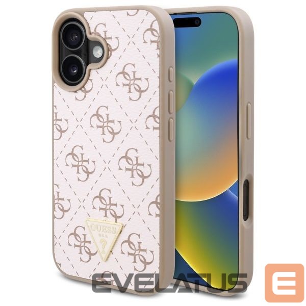 Cits mobilo telefonu aksesuārs Guess Guess New 4G Triangle iPhone 16 Case - White