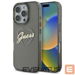 Cits mobilo telefonu aksesuārs Guess  Guess IML Heart Case for iPhone 16 Pro Max - Black 